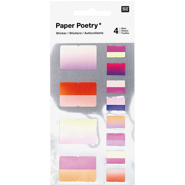 Paper Poetry Sticker Index - Pink (48 pieces)