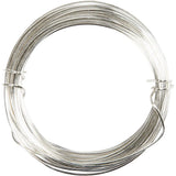 Silver-plated Wire, thickness 0.4 mm, 20 m, silver