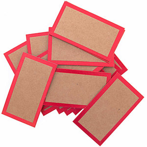 Paper Cards - Kraft Red (24 Pieces)