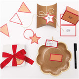 Paper Cards - Kraft Red (24 Pieces)