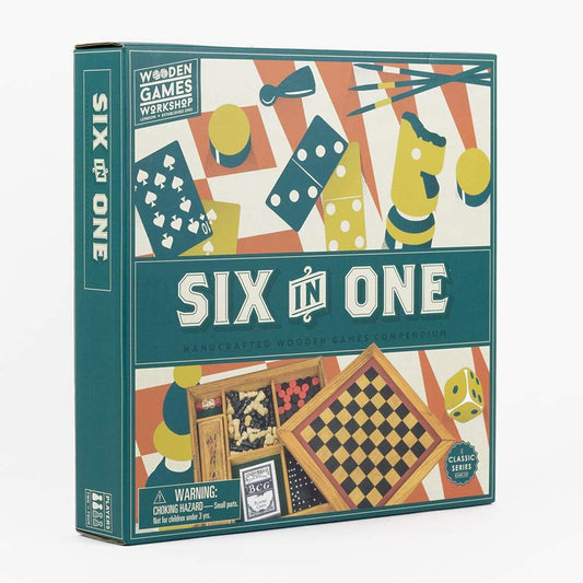 Wooden Games-Six in One Games Compendium