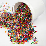 Bucket of Plastic Beads