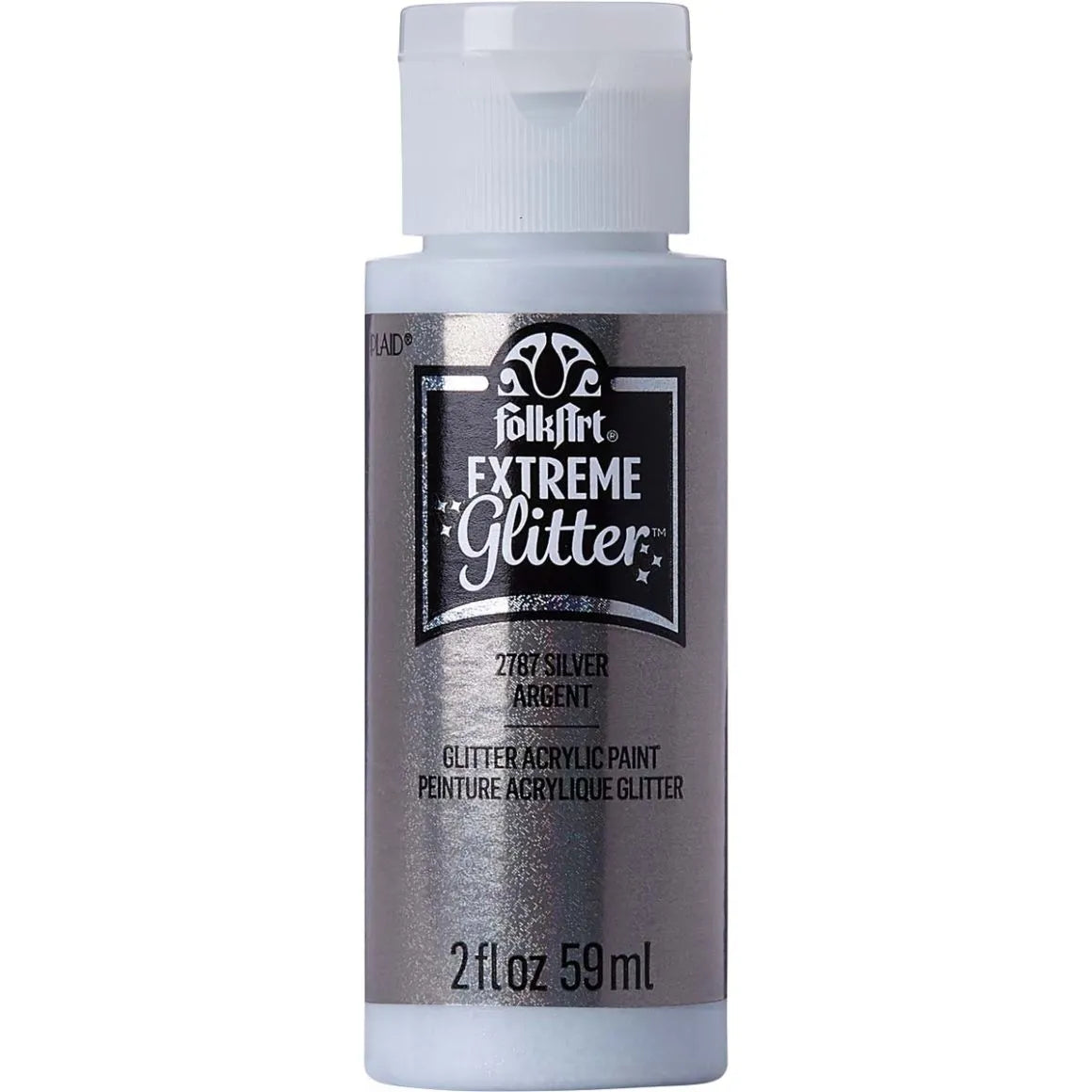 FolkArt Extreme Glitter Acrylic 59ml - Silver