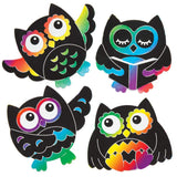 Owl Scratch Art Magnets (Pack of 10)