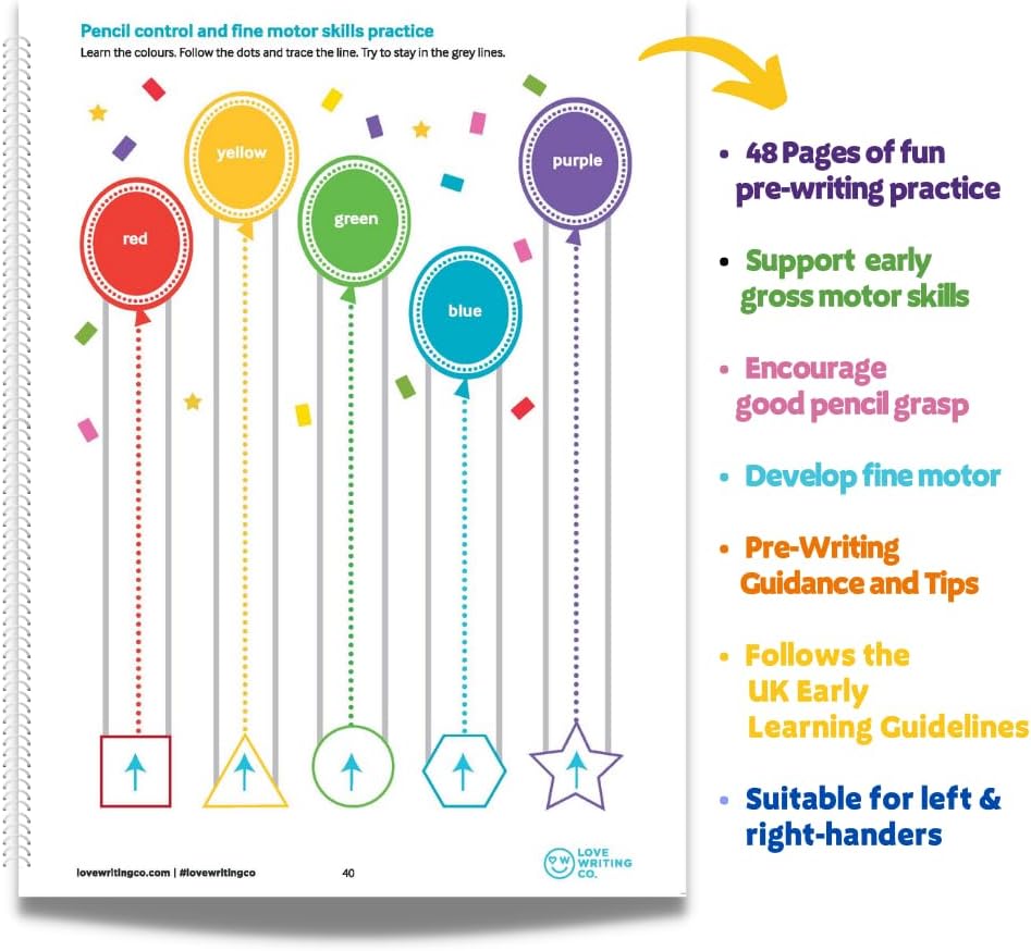 Pre-Writing Handwriting & Alphabet Practice Book: Ages 2-5