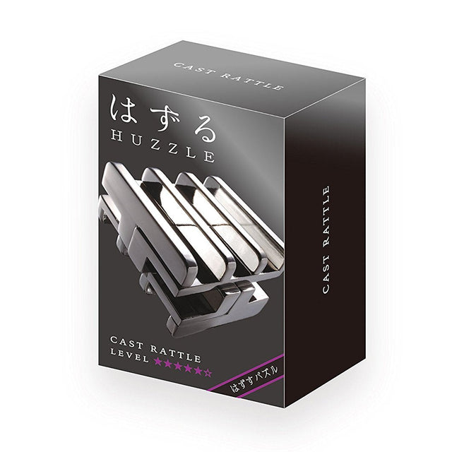 A product box for 'Cast Battle Huzzle' featuring a black and dark gray design with a 3D rendering of a metallic puzzle-like object on the front, set against a plain white background.