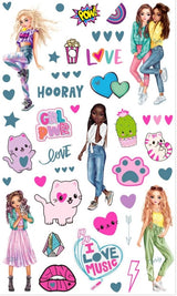 TOPModel Neon Doodle Book With Neon Pen Set