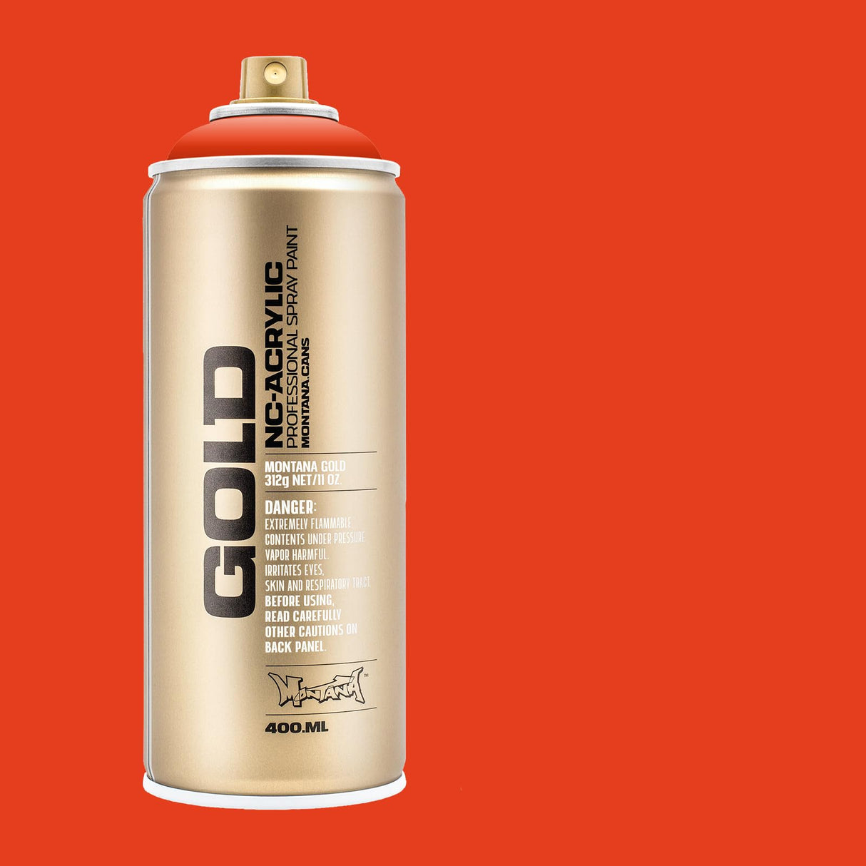 Montana GOLD Spray Paint 400ml - Red Orange (G2090)