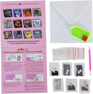 Crystal Art Card Kits -  Pretty Peacock 18x18cm