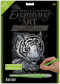 Engraving Art Silver Foil Set - White Tiger