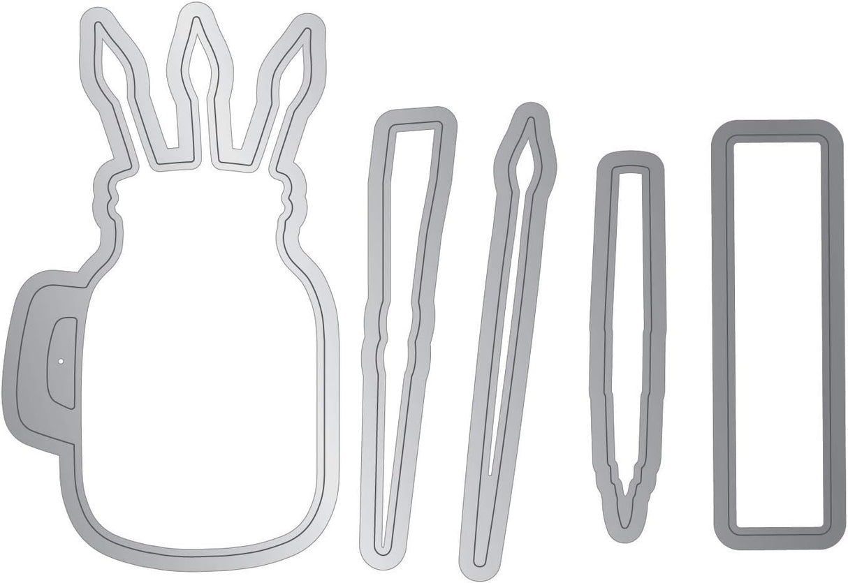 Crafty Fun Stamp & Die Set - Tools of the Trade, Silver