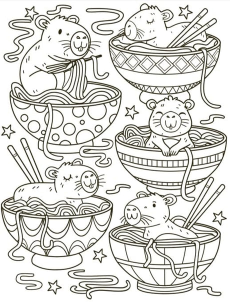 Capybara Cuties Cosy Colouring Book