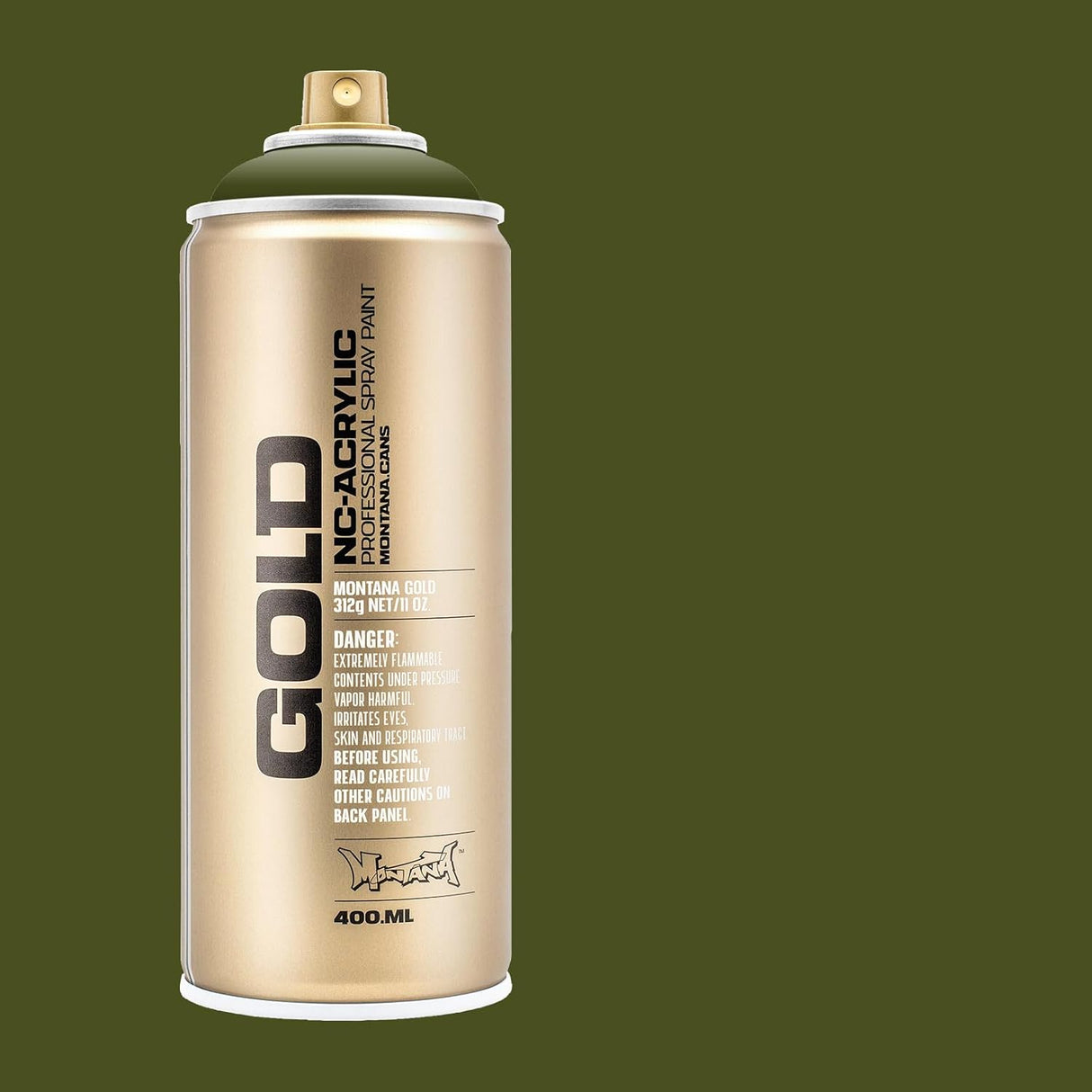 Montana GOLD Spray Paint 400ml - Olive Green (CL6340)