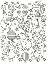 Capybara Cuties Cosy Colouring Book