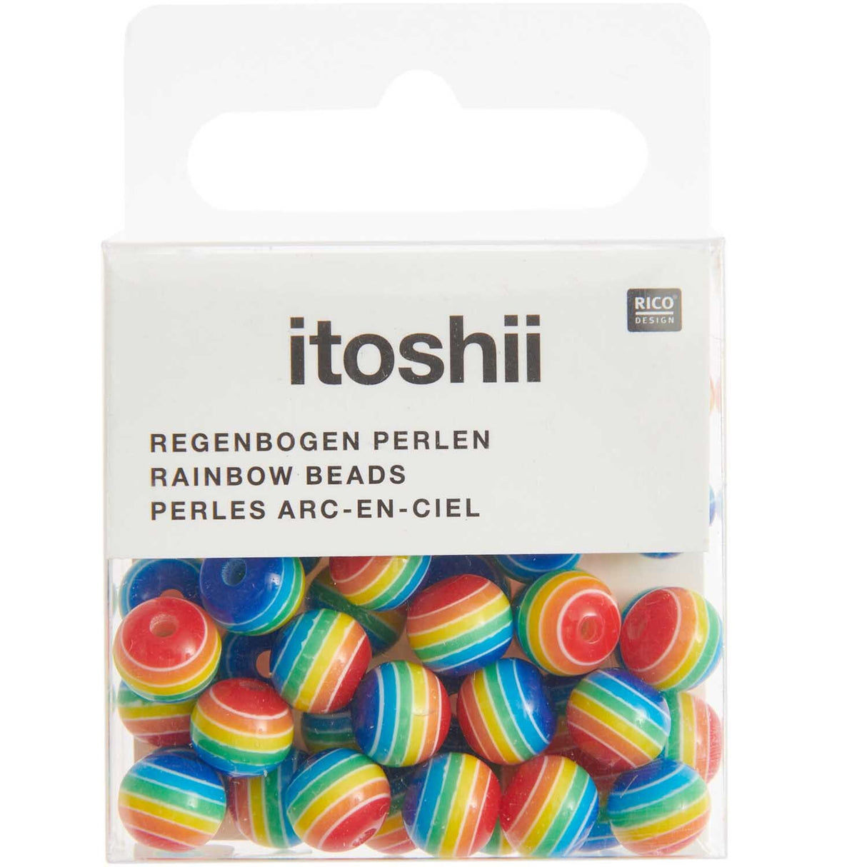 Rainbow Beads Round Ø 8mm (48 Pack)