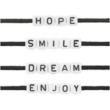 Cube Bead Set White - Hope/Smile/Dream/Enjoy
