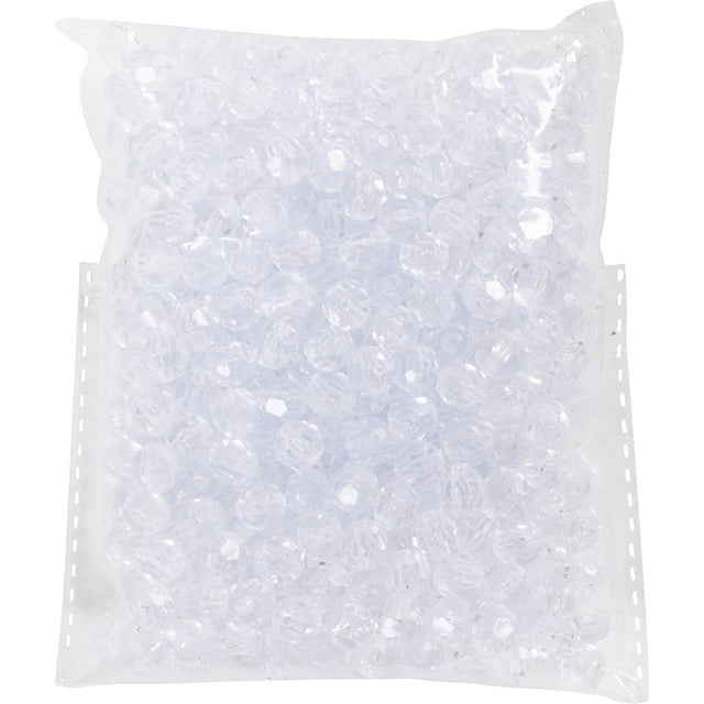 Faceted Beads Diameter.8mm Hole Size 1mm 100g - Clear