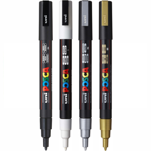Posca PC-3M Pack of 4 Mono Colour Paint Markers