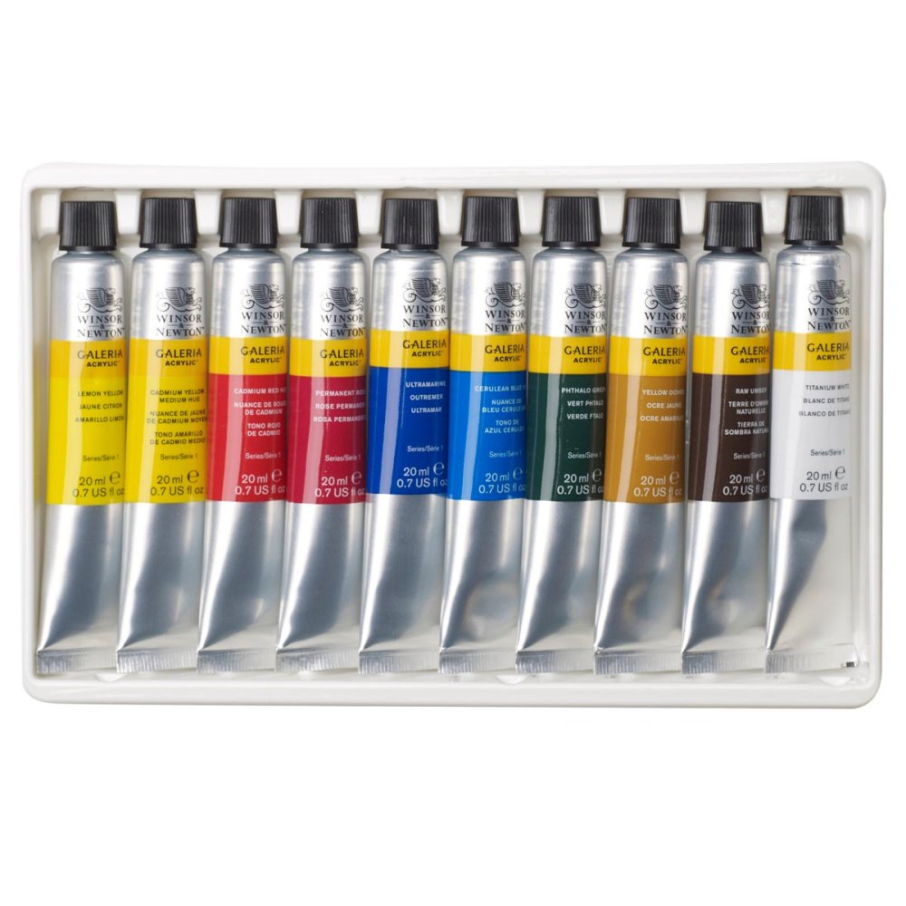 Winsor & Newton Acrylic Galeria Paint 10x20ml Tube Set