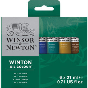 Winsor & Newton Winton Oil Colour 6x21ml Paint Tube Set