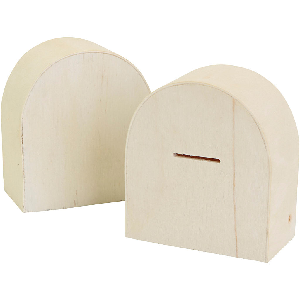 Wooden money box