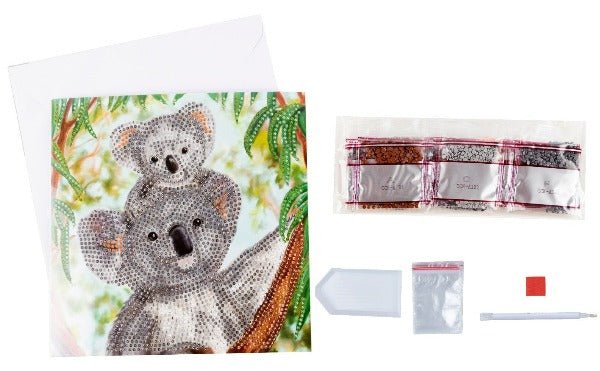 Crystal Art Card Kit - Koala Cuddles