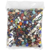 Glass Beads Size 7-18mm Hole Size 1mm - Assorted Colours 1000g