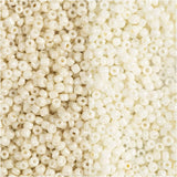 Rocaille Seed Beads, beige, mother-of-pearl