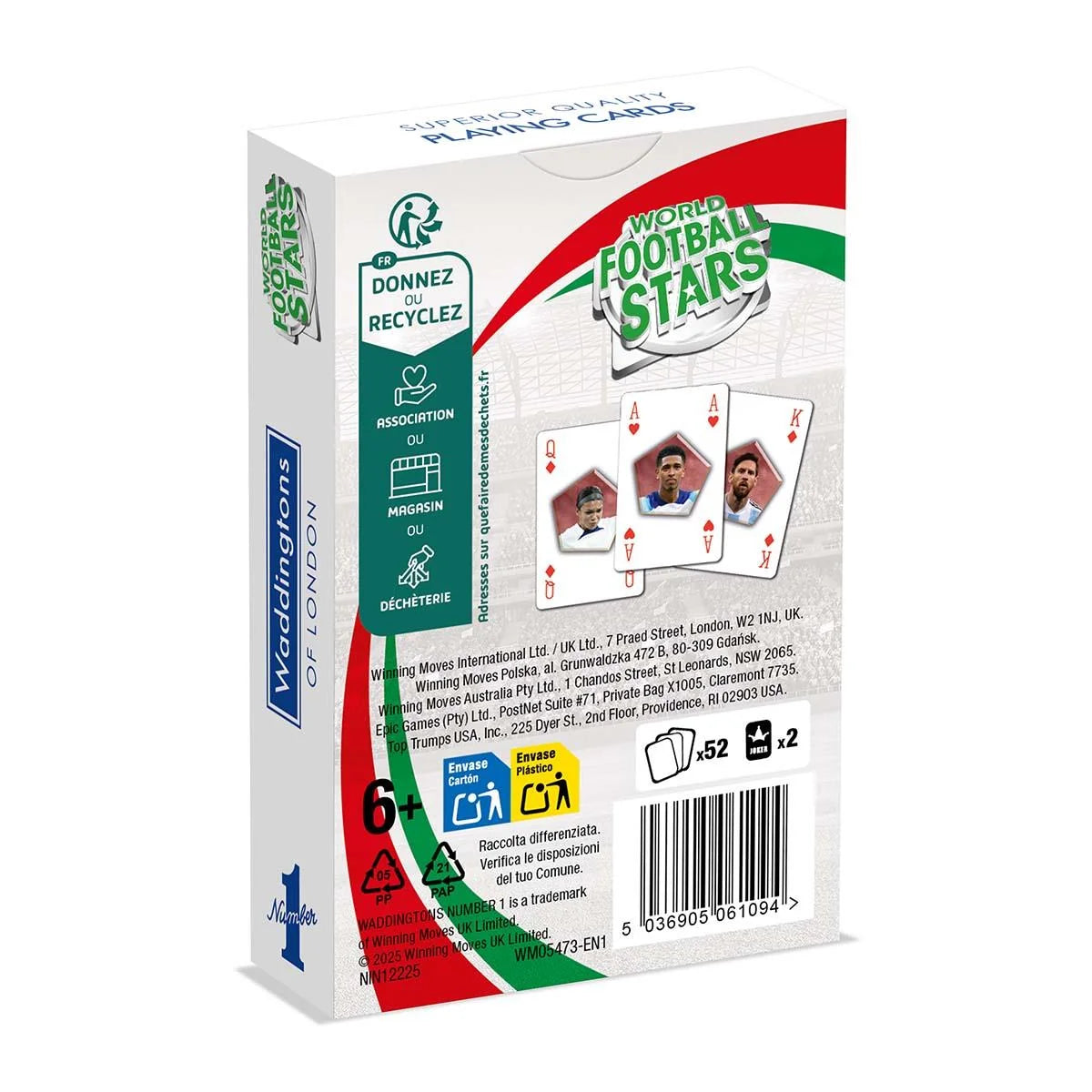 Waddingtons Playing Cards - World Football Stars