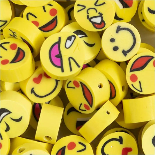 Creativ Craft Figure Beads - Smiley Faces