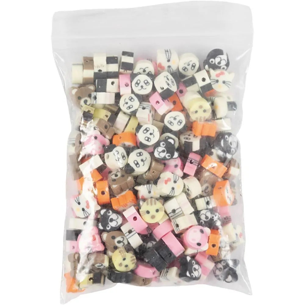 Clay Figure Beads - Animals (200 Pack)