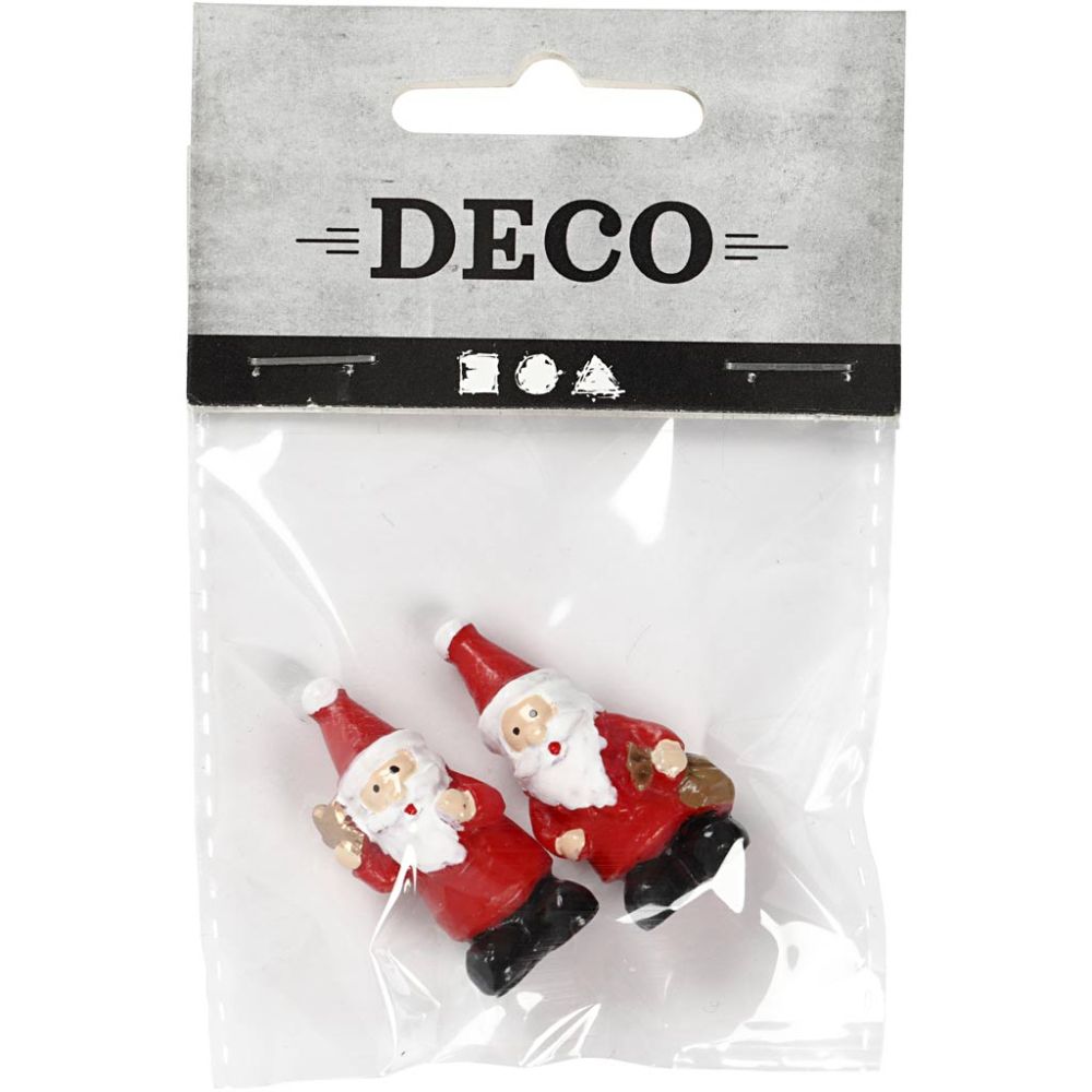 Miniature Father Christmas Figurines (2 Pack)
