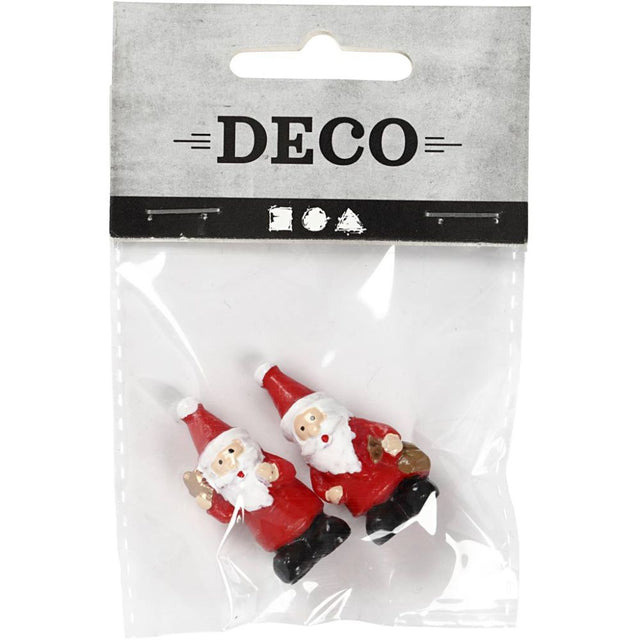 Miniature Father Christmas Figurines (2 Pack)
