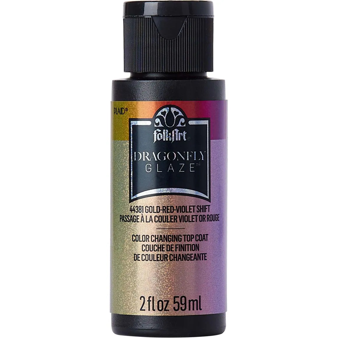 FolkArt Dragonfly Glaze 2oz/59ml - Gold, Red, Violet Shift