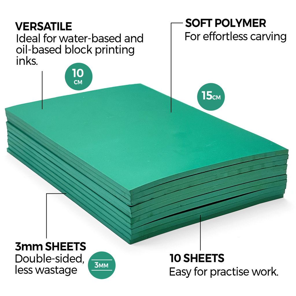 Zieler Soft Cut Lino Printing Bloc Sheets (Pack of 10)