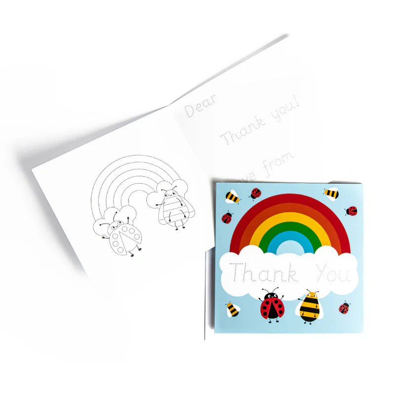 Traceable Handwriting Practice Thank You Cards (10 Pack)