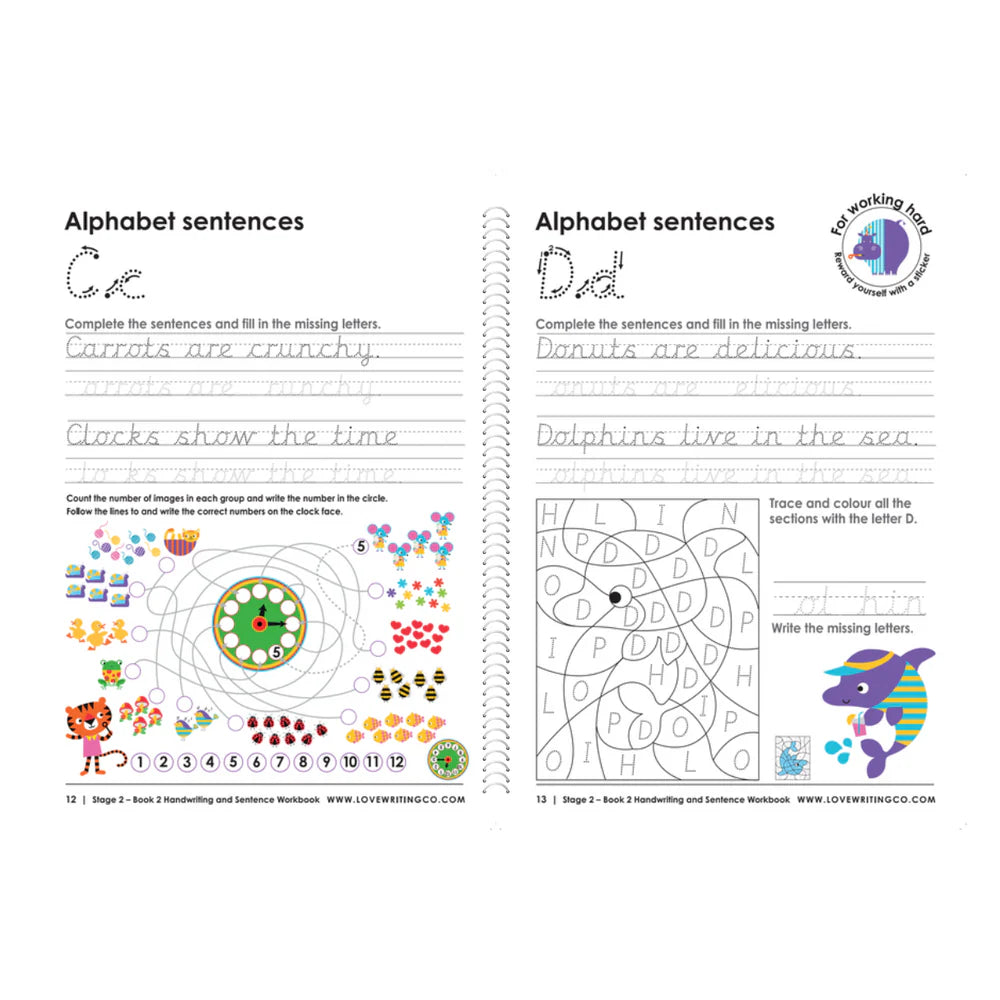 Cursive Handwriting & Alphabet Practice Stage 2 Book 2: Ages 6-9