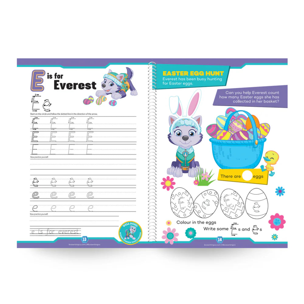Paw Patrol Handwriting & Alphabet Practice Book Ages 3-5
