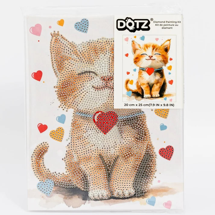 Diamond Dotz Stretched Canvas 20x2cm Kit - Darling Kitty