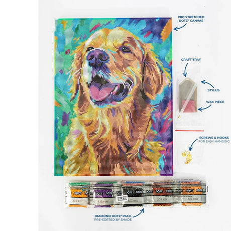 Diamond Dotz Stretched Canvas 30x40cm Kit - Good Boy!