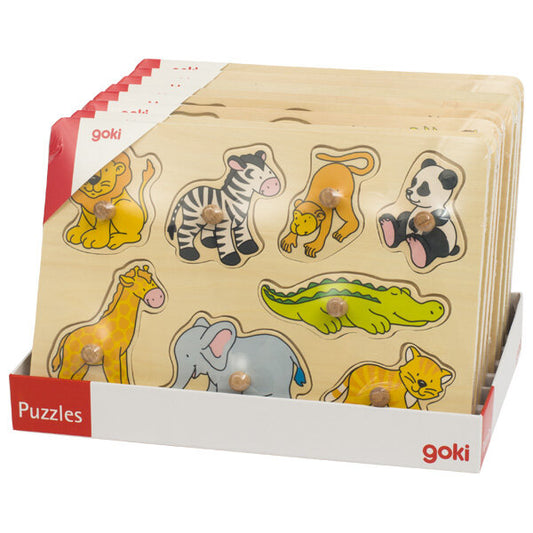 Animal peg puzzles