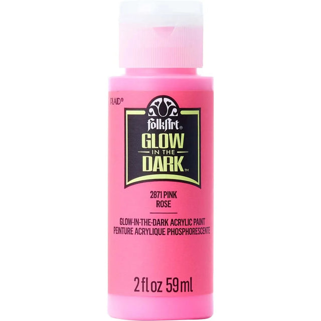 FolkArt Glow-in-the-Dark Acrylic 59ml - Pink