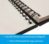Zieler Fineliner Drawing Pens Starter Set - 12 Pens and A4 Sketchbook