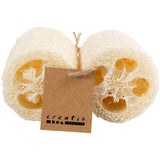 Natural Loofah Sponge L:10cm D:55-8 cm - Light Natural (2 Pack)