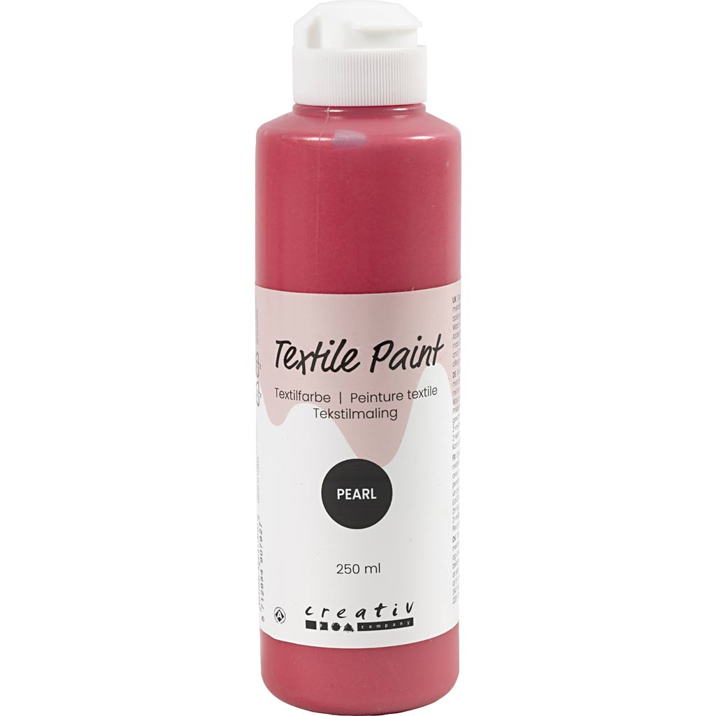 Textile Paint Mother of Pearl Opaque Red 250ml