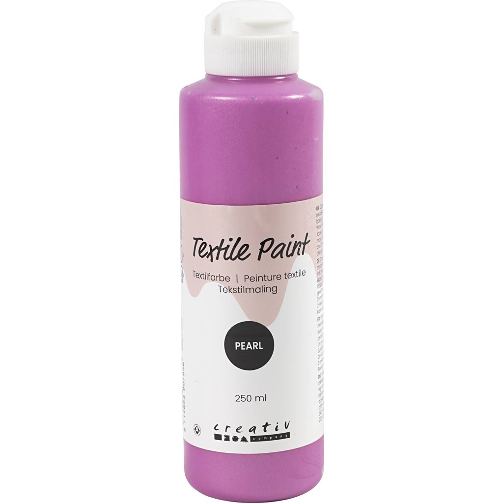 Textile Paint Mother of Pearl Opaque cyclamen 250ml