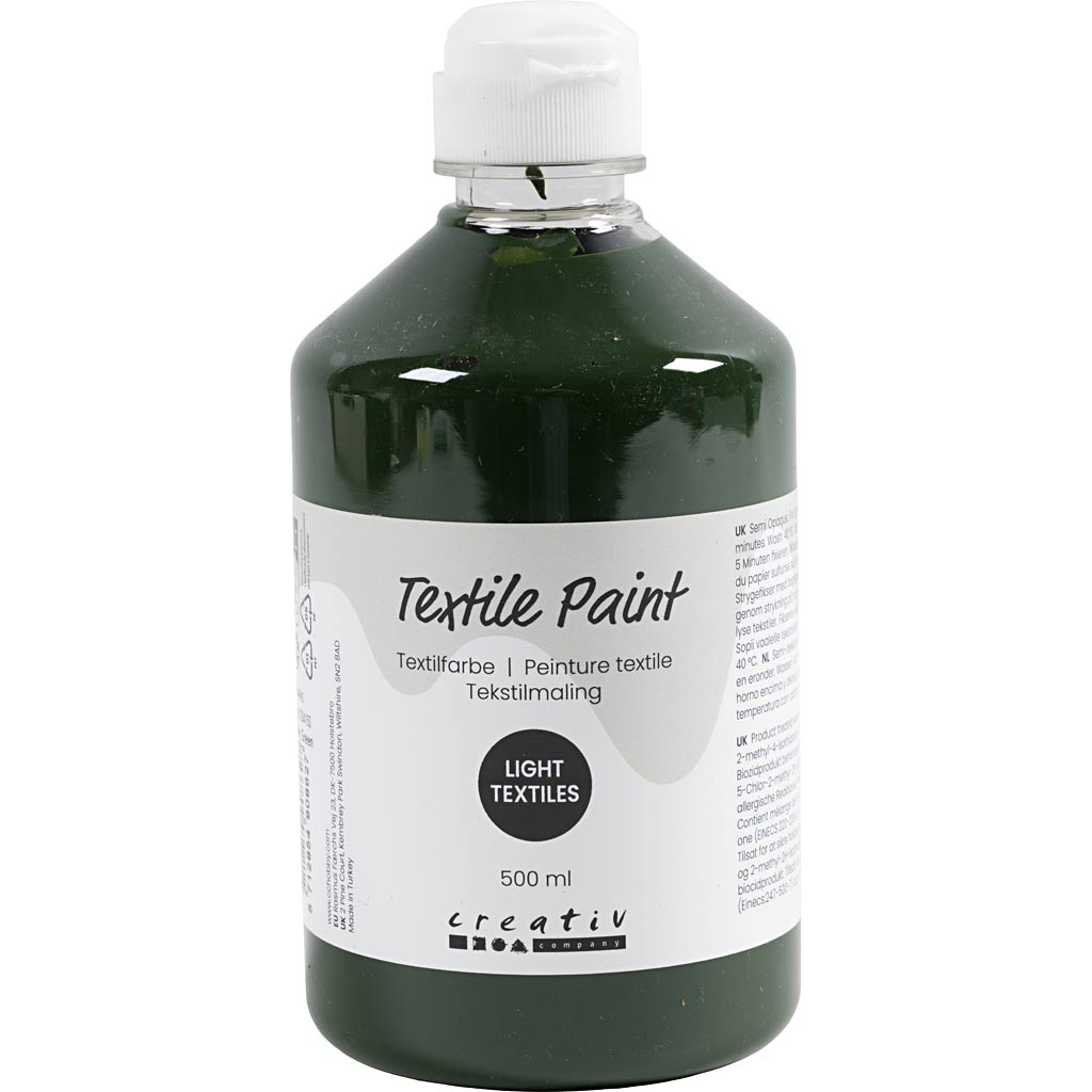 Textile Paint Semi Opaque Olive Green 500ml