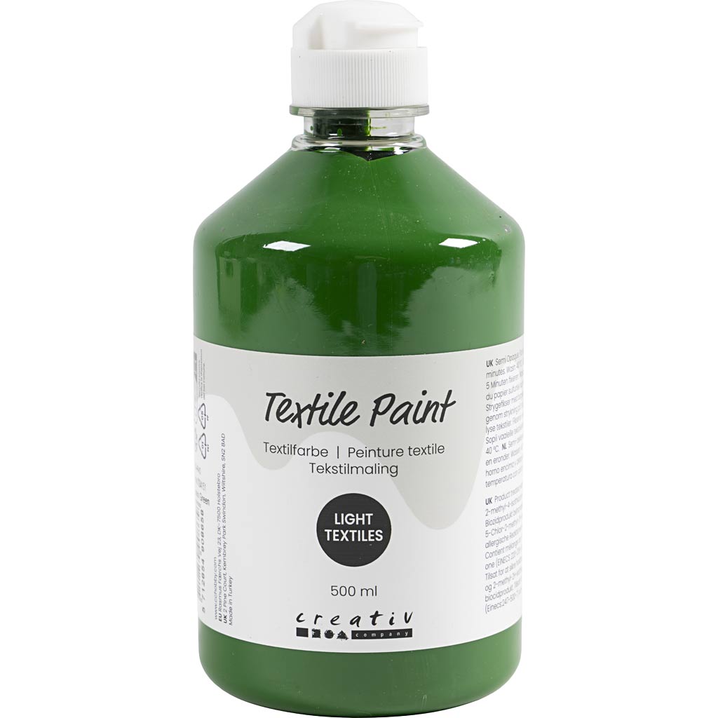 Textile Paint Semi Opaque Grass Green 500ml