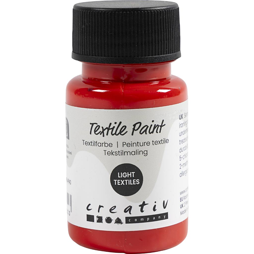 Textile Paint Semi Opaque Red 50ml