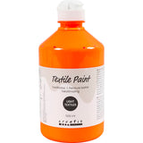 Textile Paint Semi Opaque Neon Orange 500ml